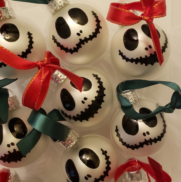 Jack Skellington Mini Christmas Ornament Set 10 Pc - Picture 3 of 4